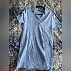 Blue Collared Mini Dress
